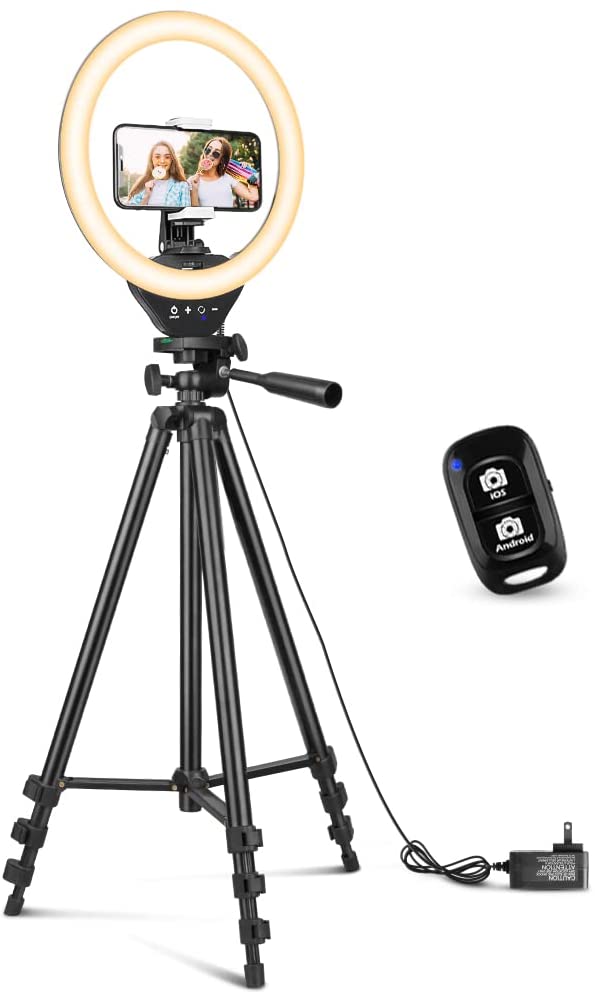 10'' Ring Light with 50'' Phone Tripod