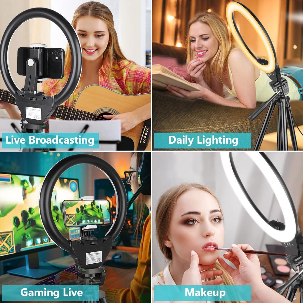 10'' Ring Light with 50'' Phone Tripod